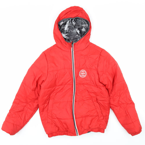 DECATHLON Boys Red Jacket Coat Size 12 Years Zip