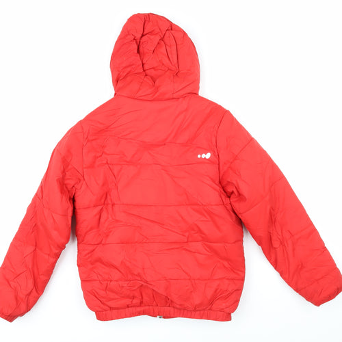 DECATHLON Boys Red Jacket Coat Size 12 Years Zip