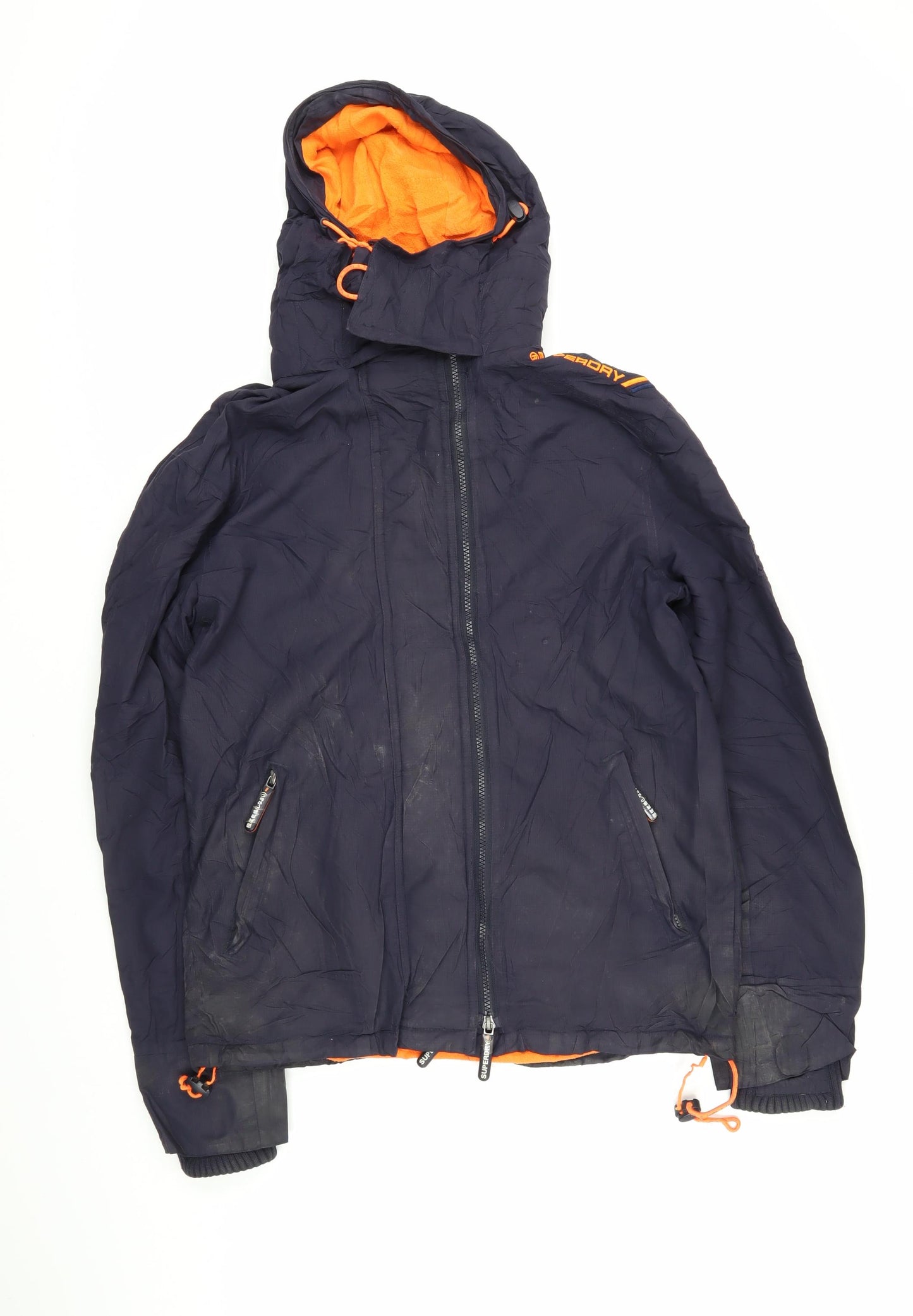 Superdry Mens Blue Jacket Coat Size M Zip