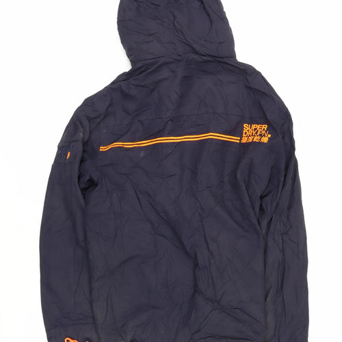 Superdry Mens Blue Jacket Coat Size M Zip