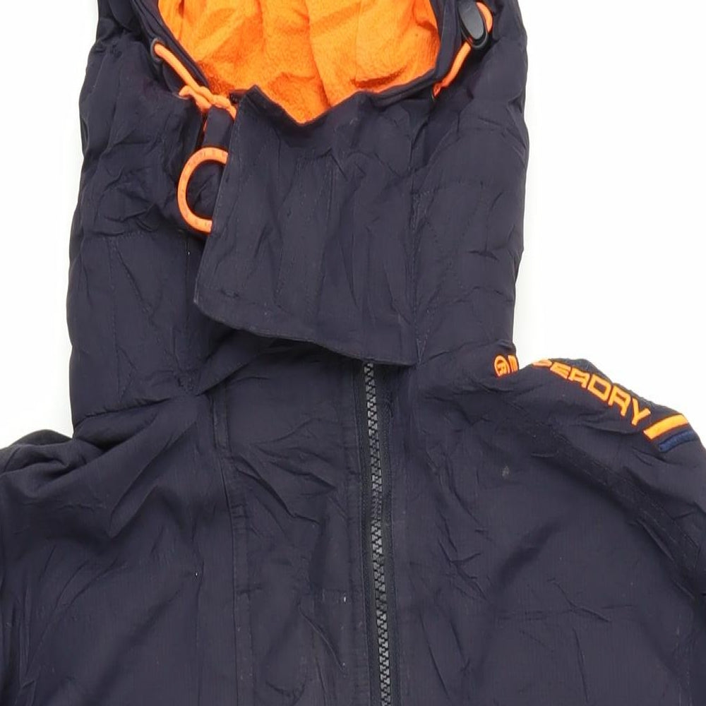 Superdry Mens Blue Jacket Coat Size M Zip