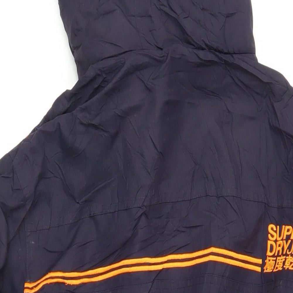 Superdry Mens Blue Jacket Coat Size M Zip