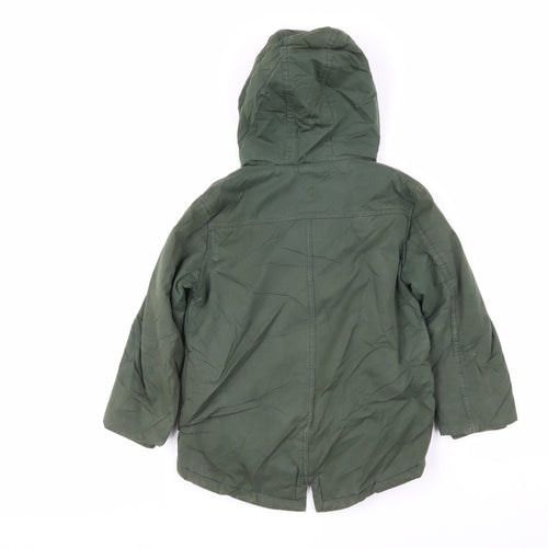 Fat Face Boys Green Jacket Coat Size 6-7 Years Zip