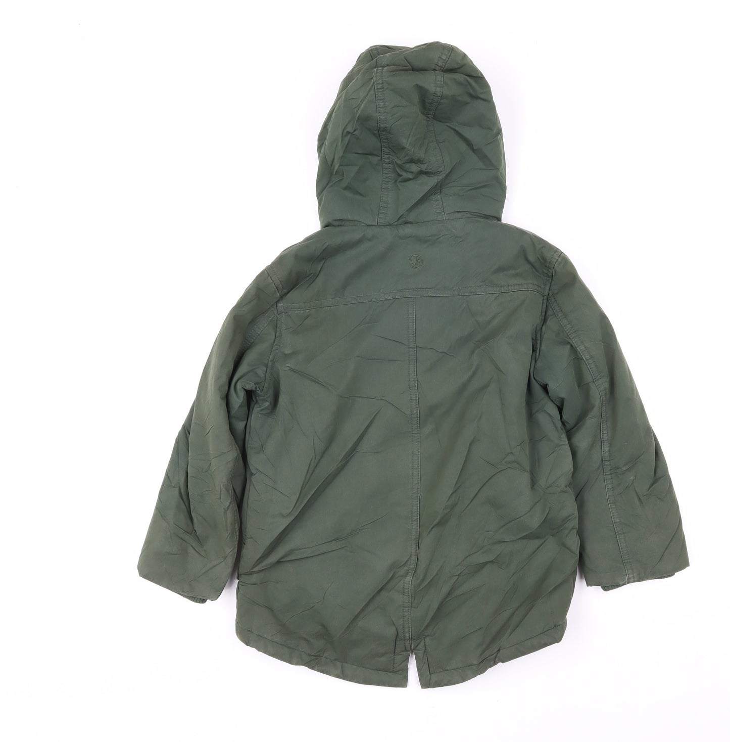 Fat Face Boys Green Jacket Coat Size 6-7 Years Zip