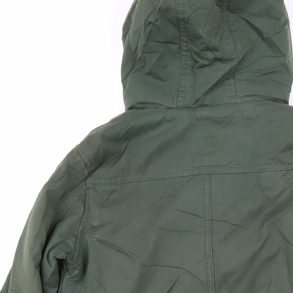 Fat Face Boys Green Jacket Coat Size 6-7 Years Zip