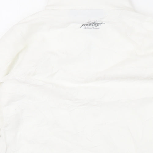 Protest Boys White 100% Polyester Pullover Sweatshirt Size 9-10 Years Zip - Protest logo