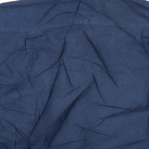 Viyella Womens Blue Wool Basic Blouse Size 10 Collared