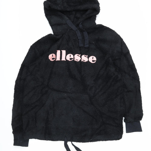 ellesse Womens Black 100% Polyester Pullover Hoodie Size S Pullover - Ellesse