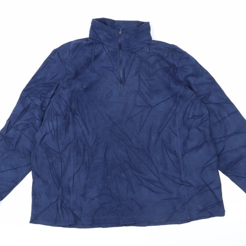 Lands' End Mens Blue Polyester Pullover Sweatshirt Size XL