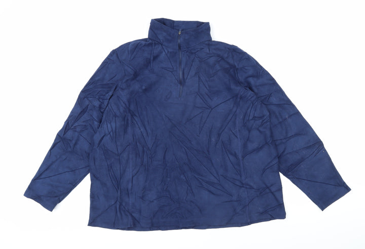 Lands' End Mens Blue Polyester Pullover Sweatshirt Size XL