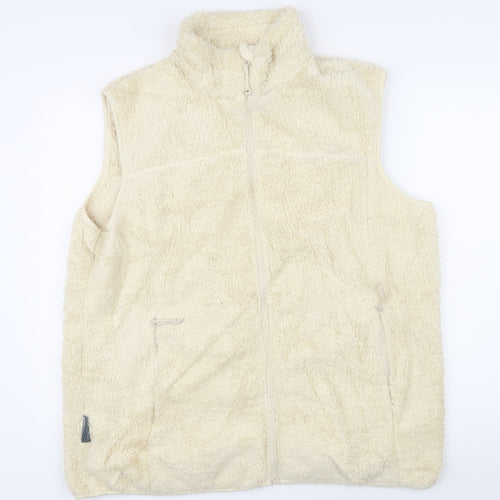 Mountain Life Womens Ivory Gilet Poncho Size 22 Zip