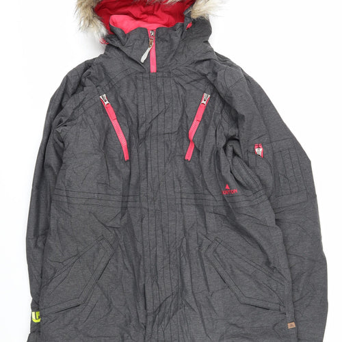 Burton Womens Grey Jacket Coat Size XL Zip