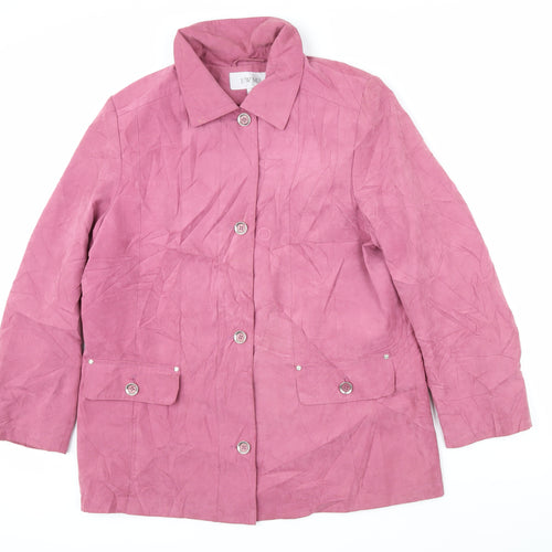 EWM Womens Pink Jacket Blazer Size 16 Button