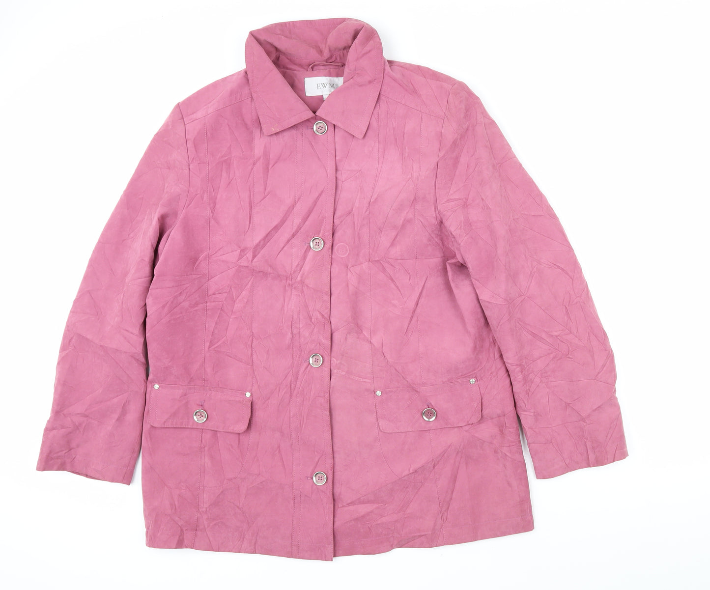 EWM Womens Pink Jacket Blazer Size 16 Button