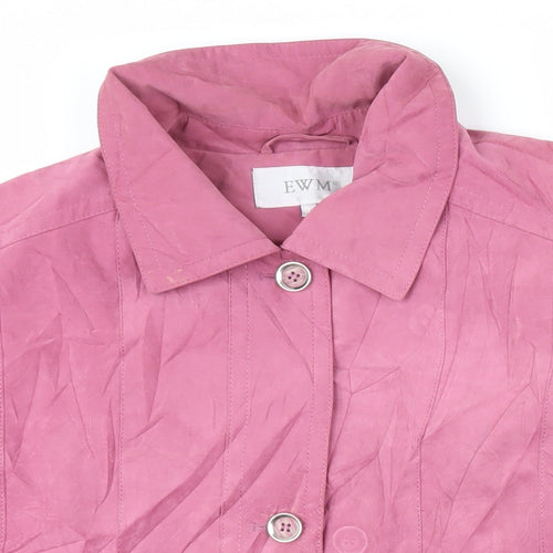 EWM Womens Pink Jacket Blazer Size 16 Button