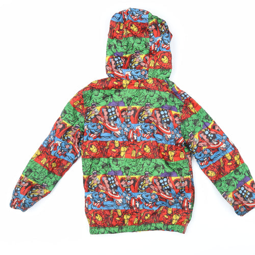 Marvel Boys Multicoloured Geometric Jacket Coat Size 6-7 Years Zip - Marvel Characters