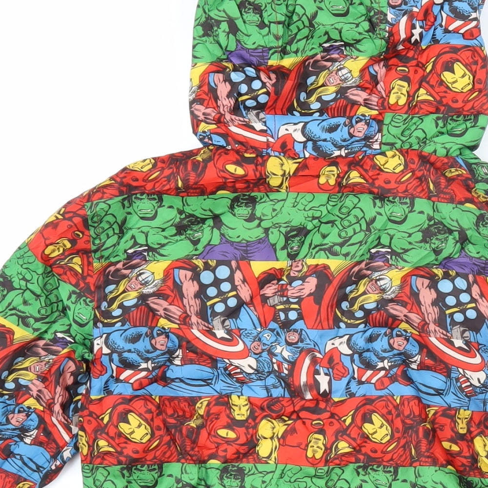 Marvel Boys Multicoloured Geometric Jacket Coat Size 6-7 Years Zip - Marvel Characters