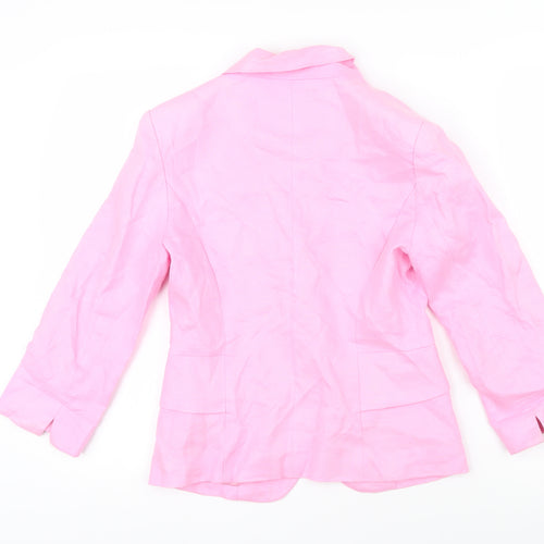 S.J Weekend Womens Pink Jacket Blazer Size 8 Button