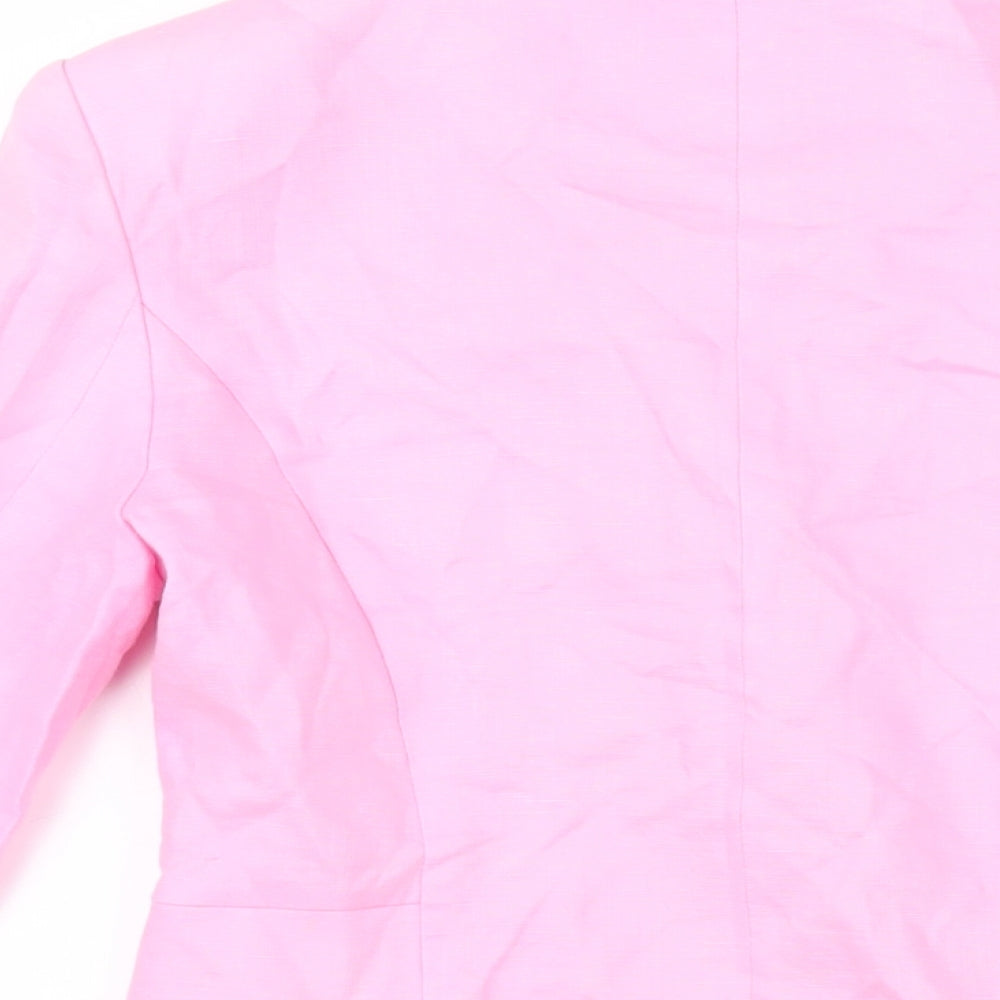 S.J Weekend Womens Pink Jacket Blazer Size 8 Button