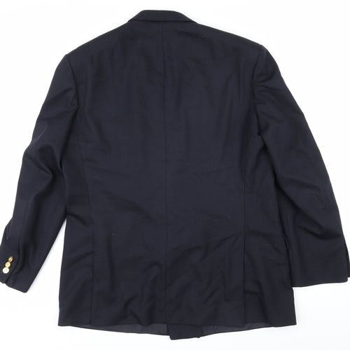 Marks and Spencer Mens Blue Wool Jacket Blazer Size M Regular