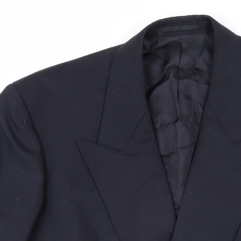 Marks and Spencer Mens Blue Wool Jacket Blazer Size M Regular