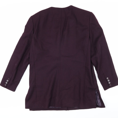 Viyella Womens Purple Jacket Blazer Size 14 Button