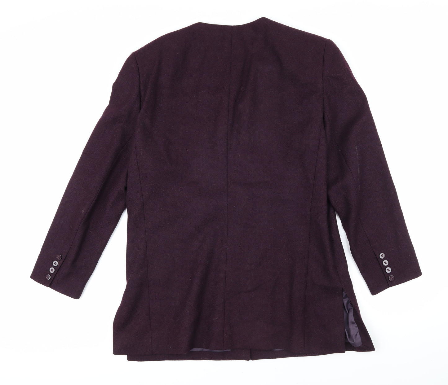 Viyella Womens Purple Jacket Blazer Size 14 Button