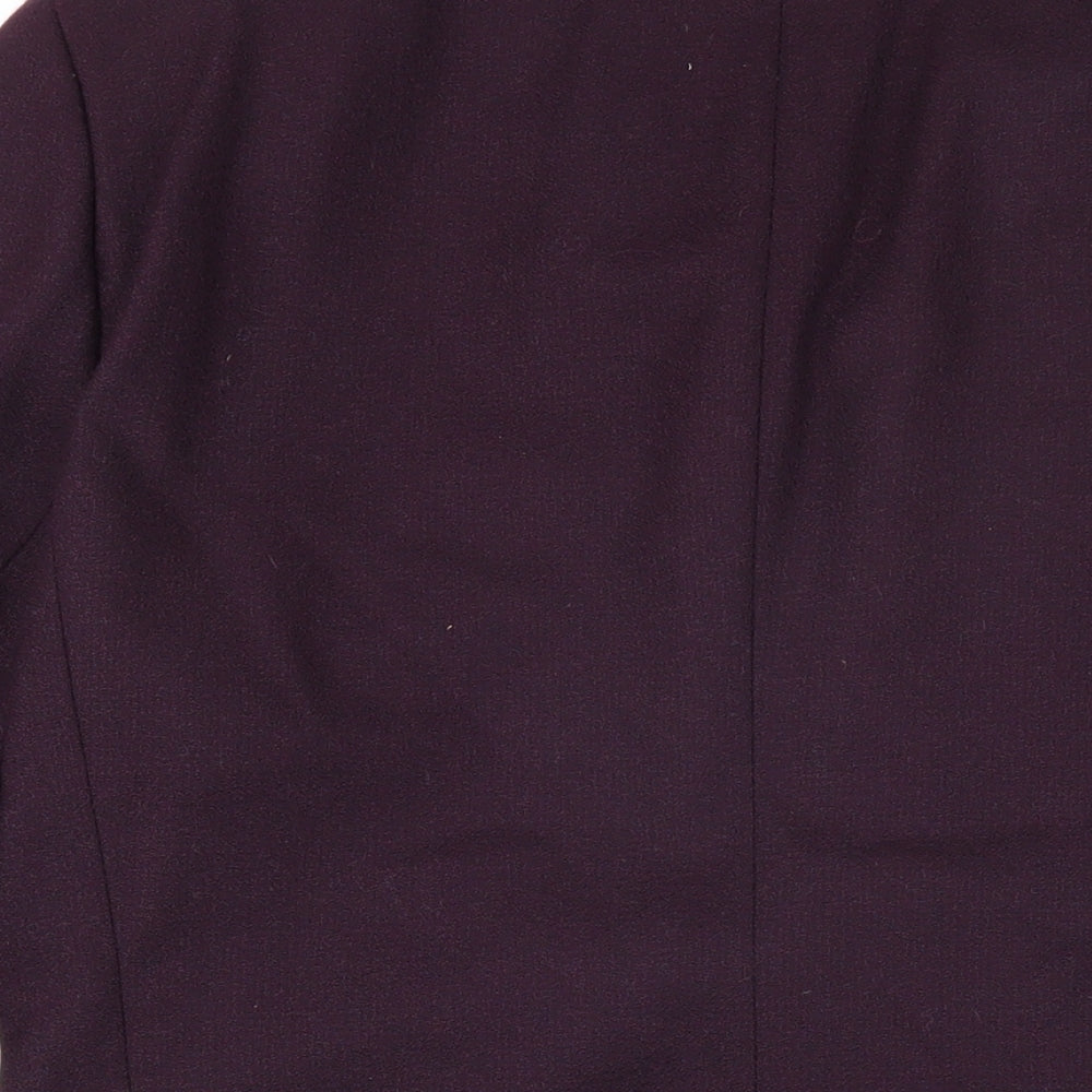 Viyella Womens Purple Jacket Blazer Size 14 Button