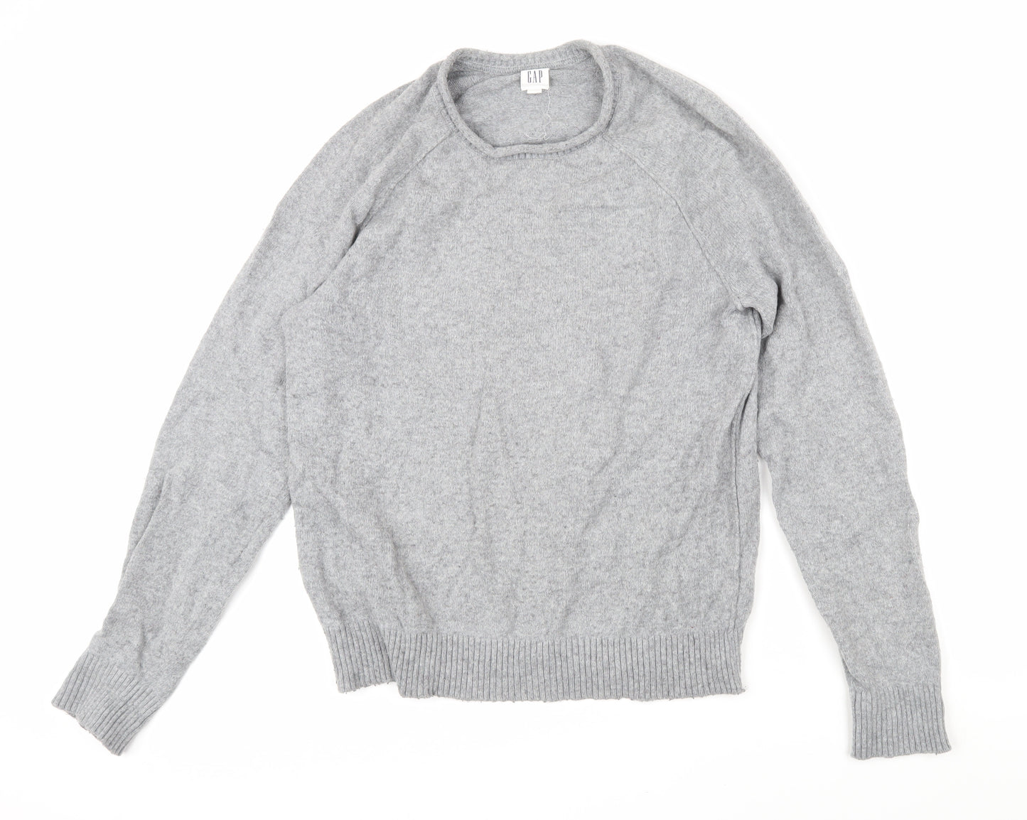 Gap Womens Grey Round Neck Wool Pullover Jumper Size M