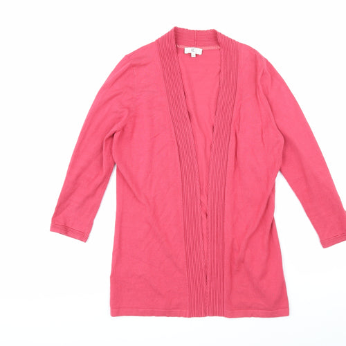 CC Womens Pink V-Neck Viscose Cardigan Jumper Size S