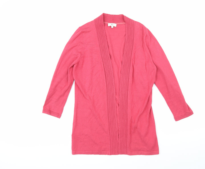 CC Womens Pink V-Neck Viscose Cardigan Jumper Size S