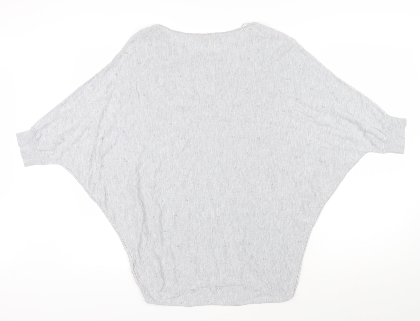 Phase Eight Womens Grey Boat Neck Herringbone Viscose Pullover Jumper Size S