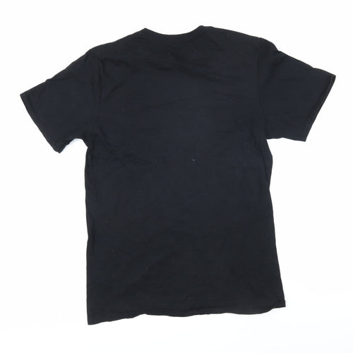 Stranger Things Womens Black Cotton Basic T-Shirt Size S Round Neck - Demogorgon