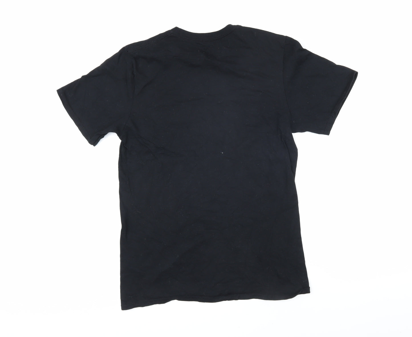 Stranger Things Womens Black Cotton Basic T-Shirt Size S Round Neck - Demogorgon