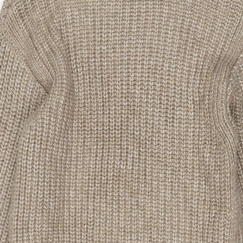 Marks and Spencer Womens Brown Polyester Jumper Dress Size S Roll Neck Pullover
