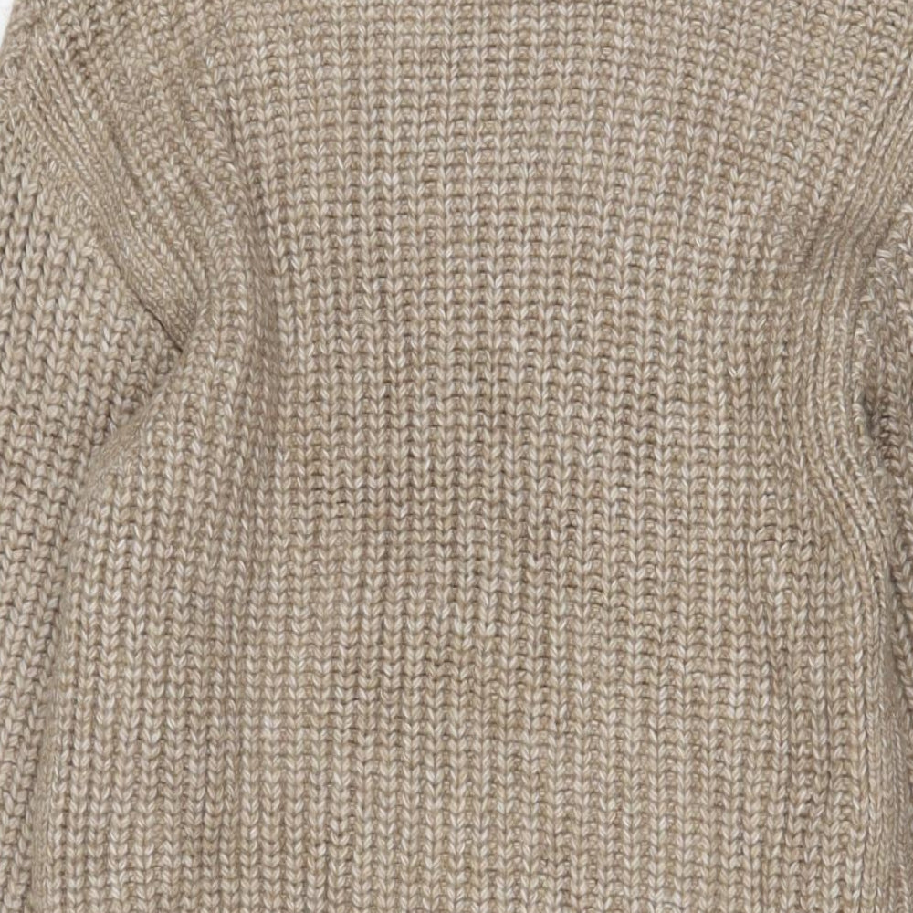 Marks and Spencer Womens Brown Polyester Jumper Dress Size S Roll Neck Pullover