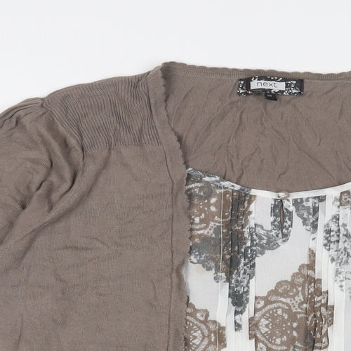 NEXT Womens Brown Scoop Neck Cotton Pullover Jumper Size 20
