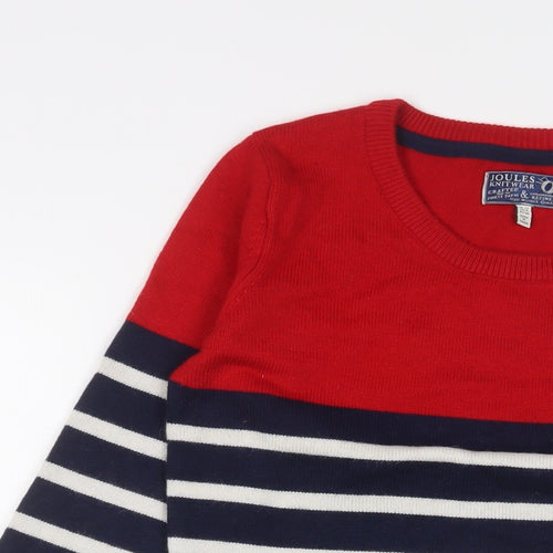 Joules Womens Multicoloured Striped Polyamide Jumper Dress Size 12 Crew Neck Pullover
