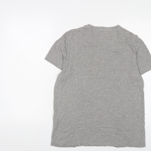 Nasa Mens Grey Cotton T-Shirt Size M Crew Neck