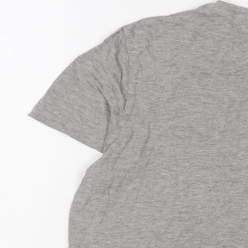 Nasa Mens Grey Cotton T-Shirt Size M Crew Neck
