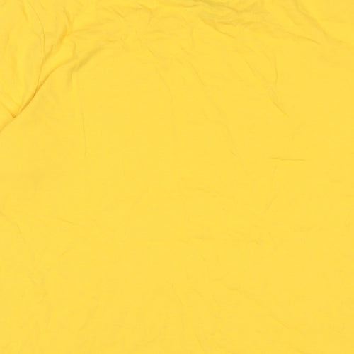 The Lion King Womens Yellow Cotton Basic T-Shirt Size S Crew Neck