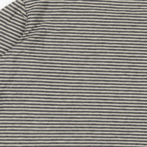 Cut Loose Womens Brown Boat Neck Striped Cotton Pullover Jumper Size M