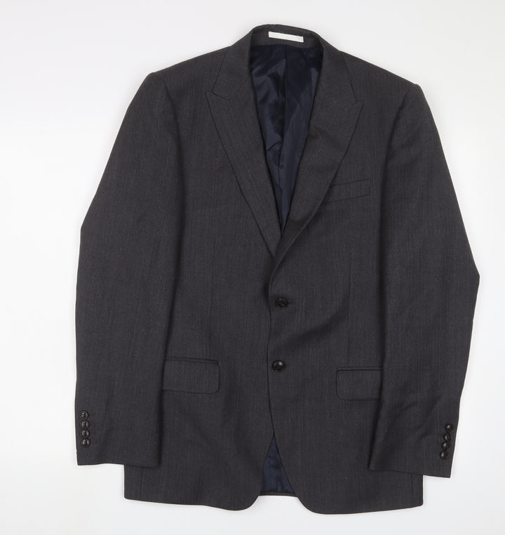NEXT Mens Grey Wool Jacket Suit Jacket Size 38 Regular