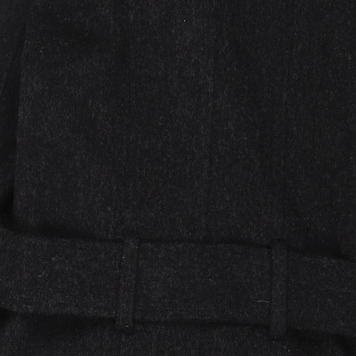 New York & Company Womens Grey Overcoat Coat Size 4 Button - Belted