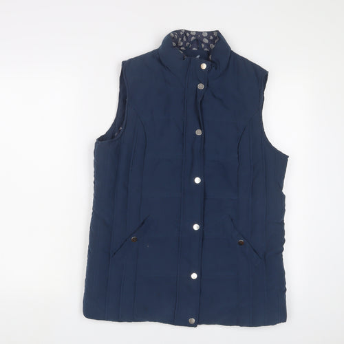 Damart Womens Blue Gilet Jacket Size 12 Zip