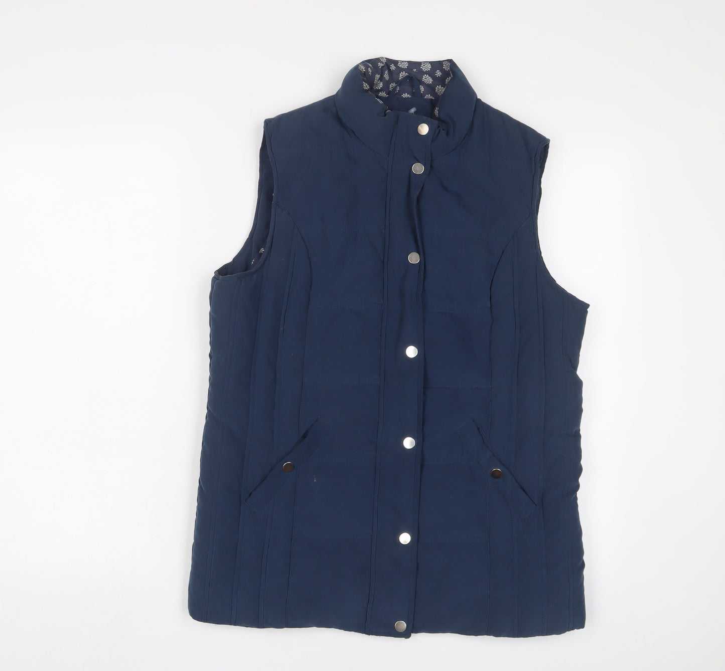 Damart Womens Blue Gilet Jacket Size 12 Zip