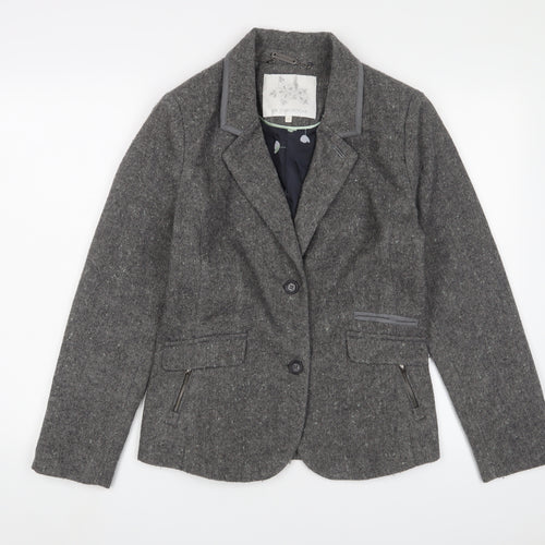 RJR.John Rocha Womens Grey Jacket Blazer Size 14 Button
