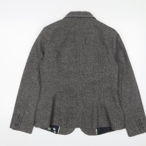 RJR.John Rocha Womens Grey Jacket Blazer Size 14 Button
