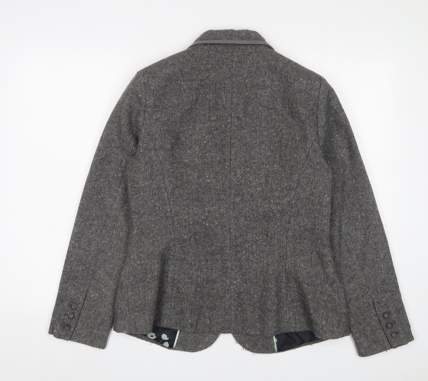 RJR.John Rocha Womens Grey Jacket Blazer Size 14 Button