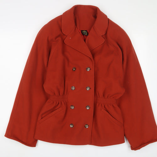 By Boules Womens Orange Jacket Size 10 Button